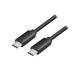 კაბელი: Logilink CU0129 USB Type-C 4K/60Hz Black 1m 100W Up to 10 Gbps