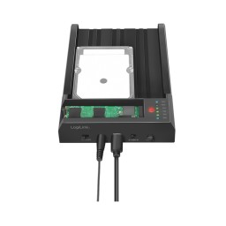 მყარი დისკის დოქ სადგური: Logilink QP0031 USB 3.2 Gen 2 Quickport 2-Bay for SATA HDD/SSD and M.2 NVMe SSD-JUSTSHOP.GE-ზე