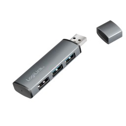 USB ჰაბი: Logilink UA0395 USB 3.2 Gen2 3-port Hub with Aluminum Casing-JUSTSHOP.GE-ზე
