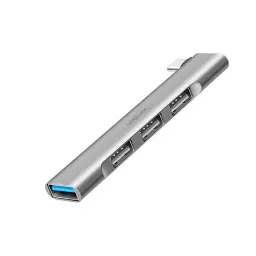 USB ჰაბი: Logilink UA0437 Ultraslim 4-port USB-C hub 18W Aluminum-JUSTSHOP.GE-ზე