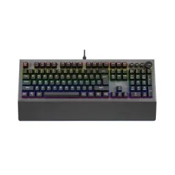კლავიატურა: NOXO CONQUEROR Mechanical Rainbow Backlit Gaming Keyboard BLUE Switch EN/RU Black-JUSTSHOP.GE-ზე