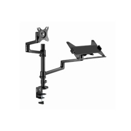 მონიტორის საკიდი: Gembird MA-DA-04 Desk mounted adjustable monitor arm with notebook tray 17-32-JUSTSHOP.GE-ზე