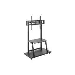 ტელევიზორის სადგამი: Gembird TVS-100F-01 TV floor stand with caster wheels 37-100-JUSTSHOP.GE-ზე