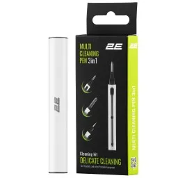 2E საწმენდი Kit 2E for earbuds 3in1, თეთრი/ნაცრისფერი-JUSTSHOP.GE-ზე