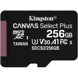 ფლეშ ბარათი Kingston 256GB microSDXC Canvas Select Plus 100R A1 C10 Card (Single pack wo adapter)-JUSTSHOP.GE-ზე