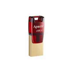 ფლეშ მეხსიერება Apacer 32GB USB 3.1 Type-C Dual AH180 Red-JUSTSHOP.GE-ზე