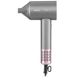 თმის ფენი Ardesto Hair Dryer Pink,1600W, 2 speeds, 3 temperature settings, ionization, diffuser, magnetic attachments, gray+pink-JUSTSHOP.GE-ზე