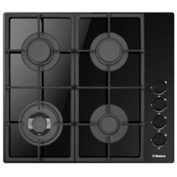 ჩასაშენებელი გაზქურის ზედაპირი Hansa Hob gas, 59cm, cast-iron, black