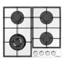 ჩასაშენებელი გაზქურის ზედაპირი Hob Hansa gas, 59cm, cast-iron, white