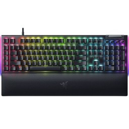 კლავიატურა Razer Keyboard mechanical BlackWidow V4, 114key, Green Switch, USB-A, EN, RGB, black-JUSTSHOP.GE-ზე