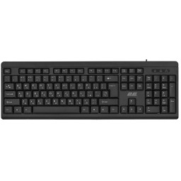 კლავიატურა 2E Keyboard membrane KS108 104key, USB-A, EN/UK, black-JUSTSHOP.GE-ზე