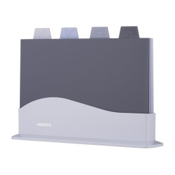საჭრელი დაფის ნაკრები Ardesto Cutting board set with stand Fresh, 4pcs, 23.8x33.8x7cm, plastic-JUSTSHOP.GE-ზე