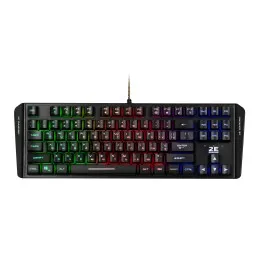 2E GAMING Membrane keyboard KG355 87key, USB-A, EN/UA/RU, LED, black