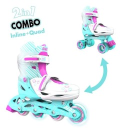 როლიკები LED განათებით NEON COMBO SKATES (SIZE 12-2) TEAL PINK 4L/13L/16L CL 4PK-JUSTSHOP.GE-ზე