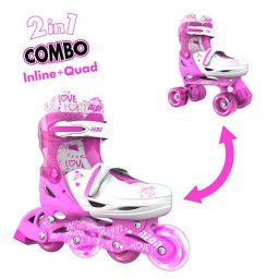 როლიკები LED განათებით NEON COMBO SKATES (SIZE 12-2) PINK 4L/13L/16L CL 4PK-JUSTSHOP.GE-ზე