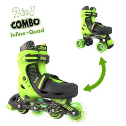 როლიკები LED განათებით NEON COMBO SKATES (SIZE 12-2) GREEN 4L/13L/16L CL 4PK-JUSTSHOP.GE-ზე