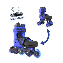 როლიკები LED განათებით NEON COMBO SKATES (SIZE 12-2) (Blue)-JUSTSHOP.GE-ზე