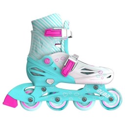 როლიკები LED განათებით NEON INLINE SKATES (SIZE 12-2) - NT07 (Teal Pink)-JUSTSHOP.GE-ზე