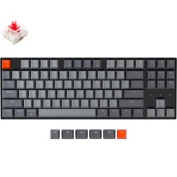 კლავიატურა Keychron K8 87 Key Gateron White LED Red