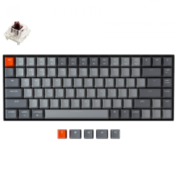 კლავიატურა Keychron K2 84 Key Gateron Brown, Hot-Swap, White LED, Black