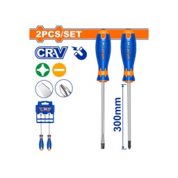 ბრტყელი და ჯვარედინა სახრახნისების 2ც-ნი კომპლექტი 2*6.5*300 (WSS1402)-JUSTSHOP.GE-ზე