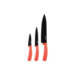 დანების ნაკრები Ardesto Black Mars Knives Set 3 pcs, red, stainless steel, plastic-JUSTSHOP.GE-ზე