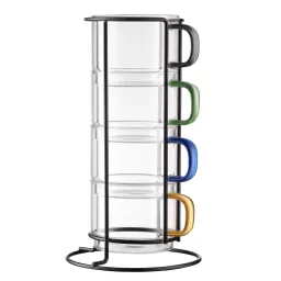 Ardesto Set of cups 350ml, 4pcs, borosilicate glass, transparent-JUSTSHOP.GE-ზე