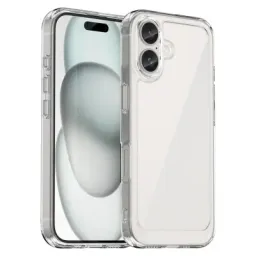 ქეისი Case For iPhone 16 Clear Case TPU + Acrylic Slim Phone Cover