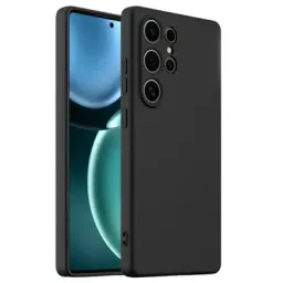 ქეისი Case For Samsung Galaxy S25 Ultra Case Compatible with MagSafe Liquid Silicone Phone Cover with Lanyard - Black