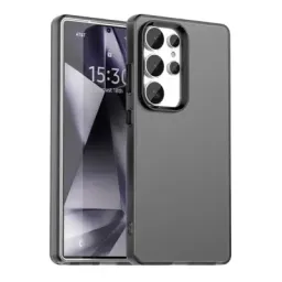 ქეისი Case For Samsung Galaxy S25 Ultra Case PC+TPU+PET Matte Anti-Drop Phone Back Cover - Black