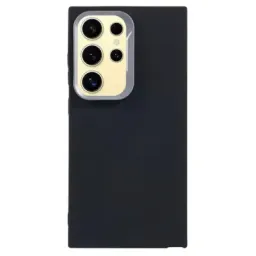ქეისი Case For Samsung Galaxy S25 Ultra Case Leather Textured TPU Shockproof Phone Cover - Black