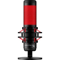 მიკროფონი Microphone HyperX QuadCast - USB Microphone (Black-Red) - Red Lighting-JUSTSHOP.GE-ზე