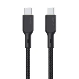 Type - C Aukey CB-KCC101 Nylon Braided 100W Silicone PD Charge Cable 1M Black
