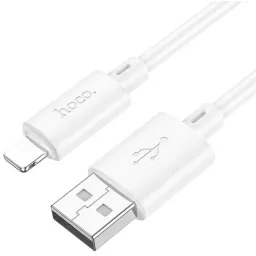 (unpackaged) Llightning Hoco X88 Gratified charging data cable USB-A to Lightning White-JUSTSHOP.GE-ზე