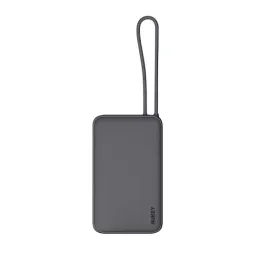 პორტატული დამტენი Power Bank Aukey PB-Y53 15W 10000mAh Spark Sling Lite Slim Power Bank with Buit-in USB-C Cable Gray-JUSTSHOP.GE-ზე