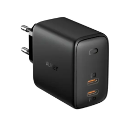 დამტენი Wall Charger Aukey PA-B4T 45W 2-Port PD Wall Charger Black-JUSTSHOP.GE-ზე