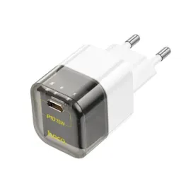 დამტენი Wall Charger Type-C Hoco PD 20W C125A Transparent tribute single-port (Type-C) - Transparent Black