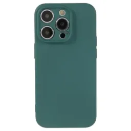 ქეისი Case For iPhone 15 Pro Rubberized Candy Color Shell Soft TPU + Fiber Lining Phone Case Phone Cover - Army Green