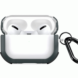 ჩასადები ქეისი DUX DUCIS PECD Series for Apple AirPods Pro 2 Earphones Case Shockproof Protection Cover with Keychain - Blackish Green