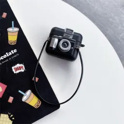 ჩასადები ქეისი For AirPods 3 Earphone Box Cover Camera Shaped Silicone Case