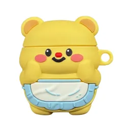ჩასადები ქეისი For Apple AirPods 2nd gen. Silicone Earphone Case - Bear Yellow-JUSTSHOP.GE-ზე