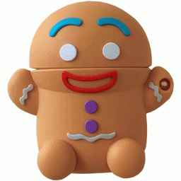 ჩასადები ქეისი For Apple AirPods 2nd gen.Gingerbread Man Design Case Cover Silicone
