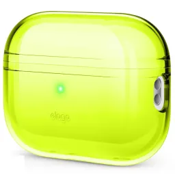 ჩასადები ქეისი For Apple AirPods 2nd gen.Gradient Color TPU Protective Case Cover with Strap - Yellow-JUSTSHOP.GE-ზე