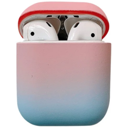 ჩასადები ქეისი For Apple AirPods 2nd gen.Gradient Frosted PC Hard Case Protective Cover (without Buckle) - Pink Blue