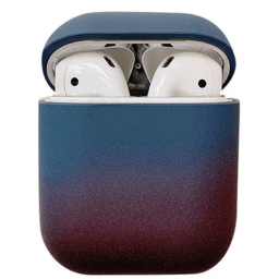 ჩასადები ქეისი For Apple AirPods 2nd gen.Gradient Frosted PC Hard Case Protective Cover (without Buckle) - Blue Purple