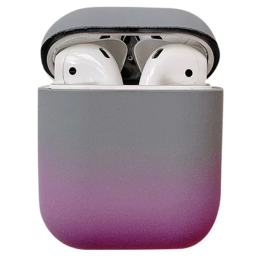 ჩასადები ქეისი For Apple AirPods 2nd gen.Gradient Frosted PC Hard Case Protective Cover (without Buckle) - Grey Purple