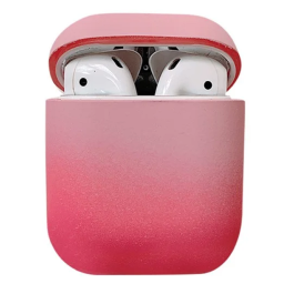 ჩასადები ქეისი For Apple AirPods 2nd gen.Gradient Frosted PC Hard Case Protective Cover (without Buckle) - Pink Rose