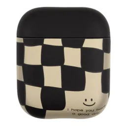 ჩასადები ქეისი For Apple AirPods 2nd gen.TPU Earphone Charging Case Water Transfer Printing Protective Cover - Checker