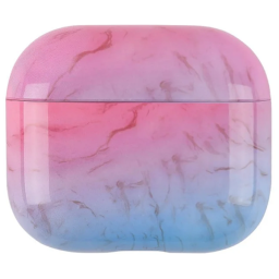ჩასადები ქეისი For Apple AirPods Pro (Gen 2) (USB-C) Pro 2 Anti-drop Hard PC Earbud Case Marble Pattern Bluetooth Earphone Protective Cover - Blue-Pink-JUSTSHOP.GE-ზე