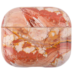 ჩასადები ქეისი For Apple AirPods Pro (Gen 2) (USB-C) Pro 2 Anti-drop Hard PC Earbud Case Marble Pattern Bluetooth Earphone Protective Cover -Orange